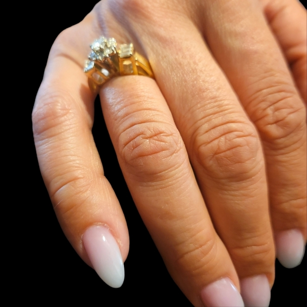 Vintage 14k 0.33 carat diamond ring size 6